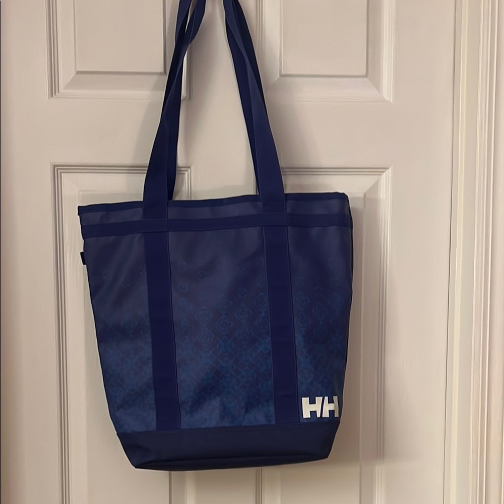 Helly Hansen Blue Tote Bag Waterproof with zipper and internal pocket.